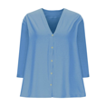 thumbnail image 3 of Fall Thin Cardigan for Women Solid Color Lightweight 3/4 Sleeve Open Front Cardigan Button Down Sweaters Shawl, 3 of 6