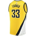thumbnail image 3 of Men's Fanatics Myles Turner Gold Indiana Pacers Fast Break Replica Jersey - Statement Edition, 3 of 3