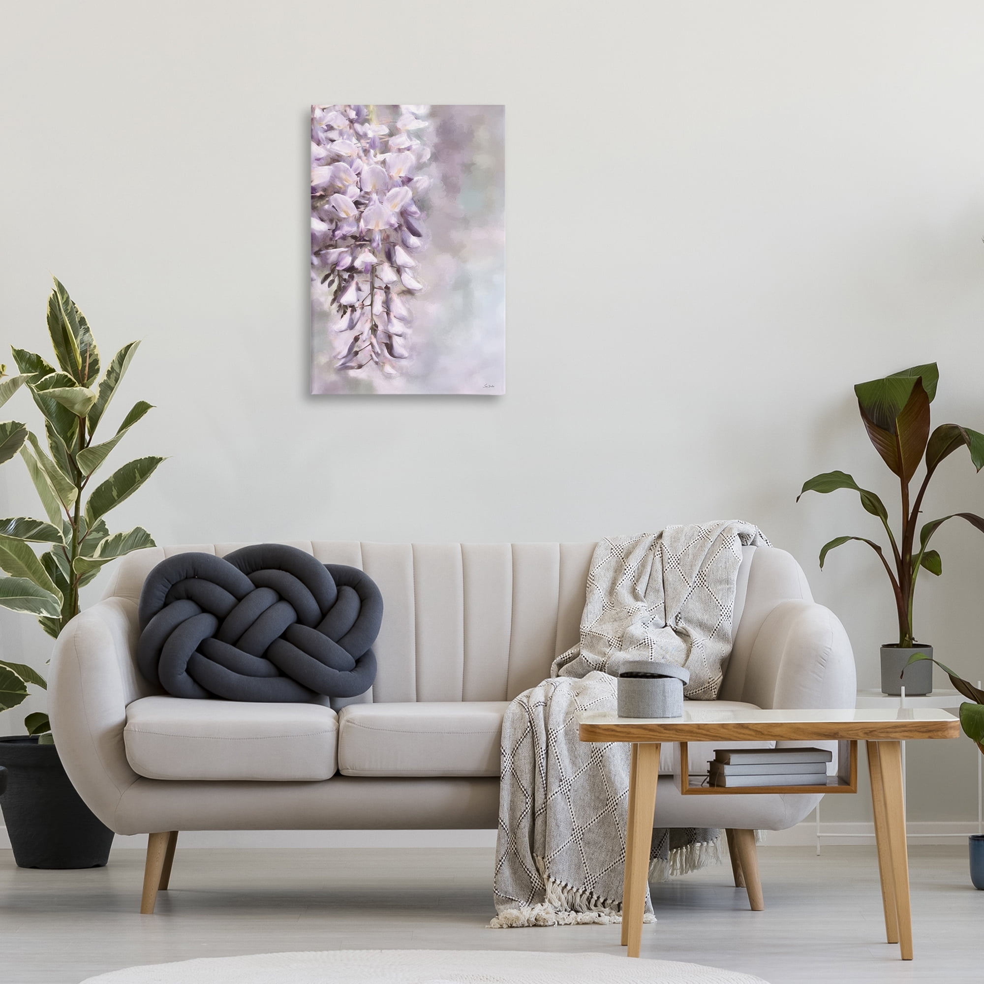 Stupell Industries Soft Foxglove Petals Botanical & Floral Painting Gallery Wrapped Canvas Art Print Wall Art, 20 x 30