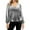 Grey, variant on Women's Sequin Tops Sheer Long Sleeve Glitter Sparkly Party Blouse Velvet V-Neck Dressy Tops for Evening Party Red, XXL