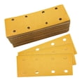 thumbnail image 2 of Hoja de lijadora de gancho y bucle sin polvo de 100 piezas para acabado de paneles de yeso carpintería 120 granos Cola papel de lija flocado, 2 of 8
