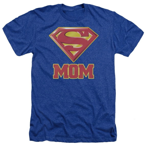 Superman Men's Super Mom T-shirt Medium Royal