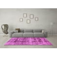 thumbnail image 3 of Ahgly Company Indoor Square Abstract Pink Modern Area Rugs, 3' Square, 3 of 4