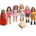 thumbnail image 2 of Sweet Dolly 6 juegos de ropa de muñeca, vestido, sombrero, trajes, trajes, ajuste american Sweet Dolly sweet dolly, 2 of 2