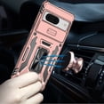 thumbnail image 3 of For Google Pixel 8 Pro 5G Hybrid Case with Rotation Ring Stand Shockproof & Camera Window TPU Armor Dropproof Cover ,Xpm Phone Case [ Rose Gold ], 3 of 6