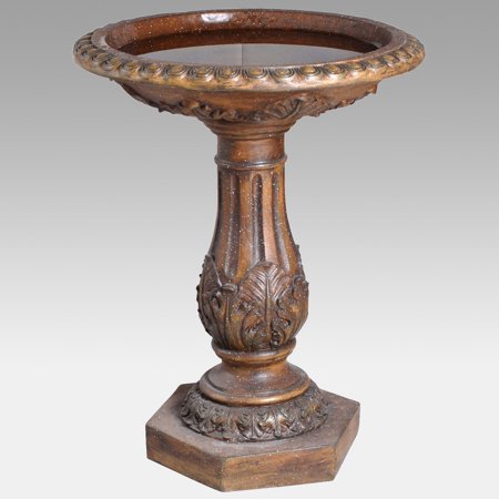 Decorative Fiberglass Birdbath - Torrie Bird Bath