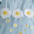 thumbnail image 4 of KPOPLK 2 Piece Baby Girl Outfit Summer Tulle Romper DressBubble Bodysuit and Bow Headband Set 0 3 6 9 12 18 Months(3-6 Months,Sky Blue), 4 of 6