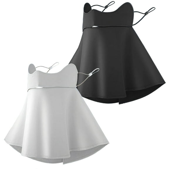 2 Pcs Sunlight Face Masks, Neck Protection, Ice-Cool Fabric, 360° Full Face Coverage, UPF 50  Sun Protection, Breathable, Adjustable Ear Hooks, Ideal for Outdoor Sports, Hiking, Cycling