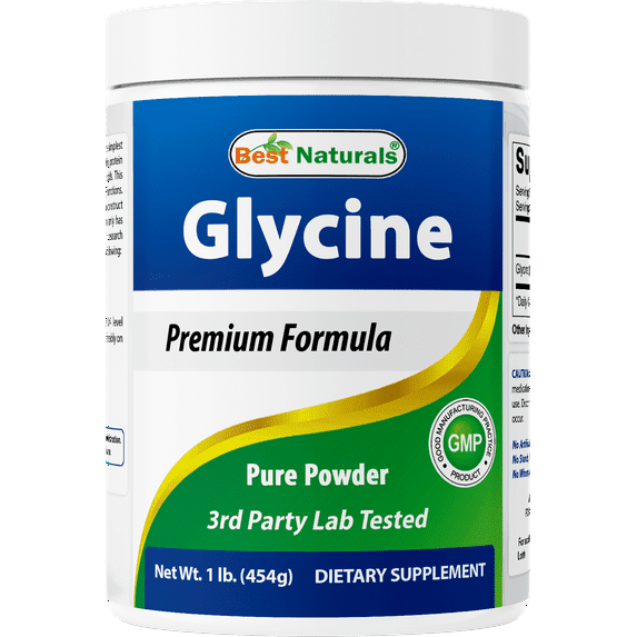 (3 pack) Best Naturals Glycine 1 Lb Powder