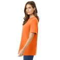 thumbnail image 3 of Woman Within Plus Size Perfect Short-Sleeve Crewneck Cotton Tee, 3 of 6