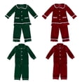 thumbnail image 2 of Pijamas de Navidad para niños y niñas, ropa de dormir de terciopelo rojo de lujo, conjuntos de diseñador de invierno, novedad, 2 of 4