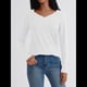 thumbnail image 4 of Camisetas con Cuello en V para Mujer, Blusas de Encaje de Larga, Holgadas, Elegantes e Informales, para Otoño e Invierno, A . XXL, 4 of 8