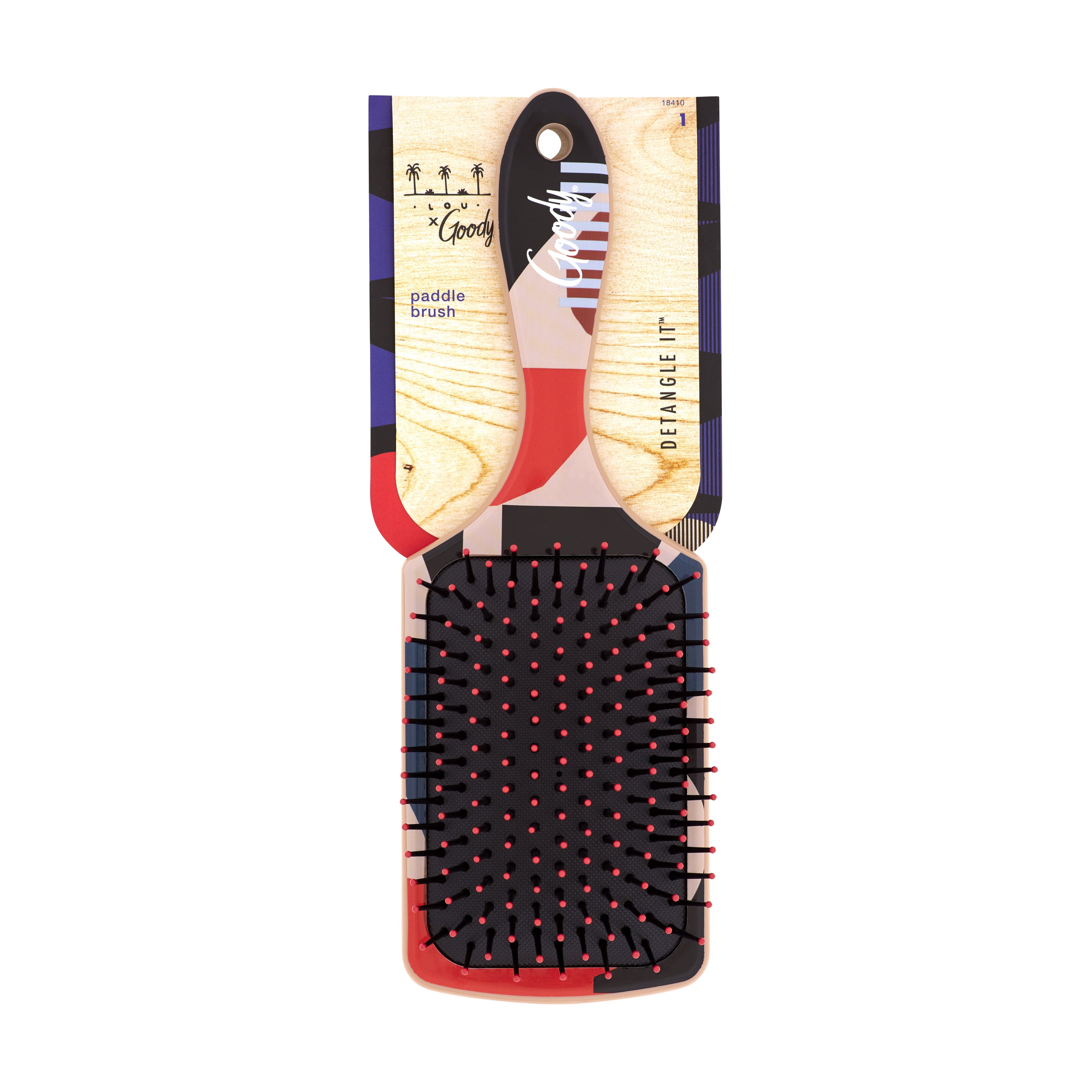 Goody Tru X Hola Lou Collab Ouchless® Detangling Printed Paddle Brush Tan, 1 CT