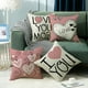 thumbnail image 1 of Funda de Almohada para San Valentín, Diseño de Lino Rosa, para Parejas, para El Hogar, La Sala de Estar, El Sofá, Regalo Festivo, 1 of 6