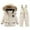 White, variant on lnmuld Two Piece Girls Snow Suit Insulated Snowsuit Warm Thermal Winter Outfit with Overalls for Cold Weather Size:3-4 Years