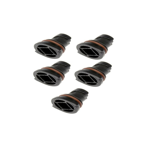 KarParts360 For Chevy Trailblazer 2021 22 23 24 2025 Engine Oil Drain Plugs | 5 Pieces | Plastic | Black | Square Head Drive Type | Conventional Drain Method | O-Ring Gasket Type | 12713651, 55498782