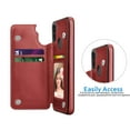thumbnail image 5 of Cases for Galaxy A12 5G / Galaxy A11 A21 4G, Njjex Leather Flip Wallet Card Holder Case Cover for Samsung Galaxy A12 5G / Galaxy A11 A21 4G, Wine Red, 5 of 10
