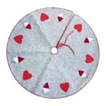 thumbnail image 3 of PBPBOX Holiday Christmas Tree Skirt in Grey with Embroidered Detail for Festive Display, 3 of 8