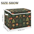 thumbnail image 3 of Storage Box With Lid 16.5x12.6x11.8In Foldable Stacked Household Storage Box Green Christmas Trees, 3 of 7