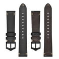 thumbnail image 3 of BISONSTRAP Men's Watch Bands, Hand-Stitched Leather Watch Straps, Quick Release, 20mm, Black with Black Buckle, 3 of 6