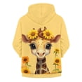 thumbnail image 5 of Little Girls Hoodies Zipper Sweatshirts Lightweight Long Sleeve Thin Printed Hooded Sweathsirt Trendy Jacket Size 7-9T,Yellow, 5 of 5