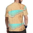 thumbnail image 2 of Rocae Beach Footprint for Men's Mesh Quick-Dry Short Sleeve Workout T-Shirt,Mens Crew Neck Tee Lightweight Soft Classic T Shirts X-Small, 2 of 9