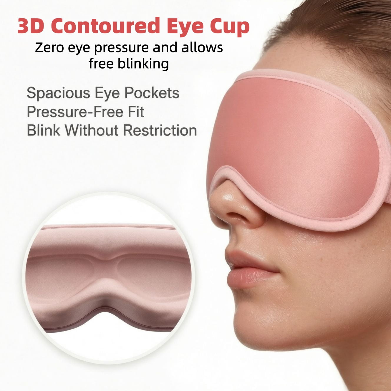 FACEMOON 2 Pack Adult Weighted Sleep Mask – Memory Foam Comfort Design 100% Light Blocking Zero Pressure | Travel-Friendly
