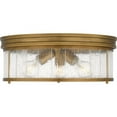 thumbnail image 3 of Quoizel Theodora 3-Light Weathered Brass Flush Mount, 3 of 7