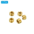 thumbnail image 3 of Unique Bargains Laiton Fileté Réparation Insert Écrou, 5 Pcs M6x1 à M4x0.7 Manchon Filetage Réducteur Vis Réducteur 4mm, 3 of 7