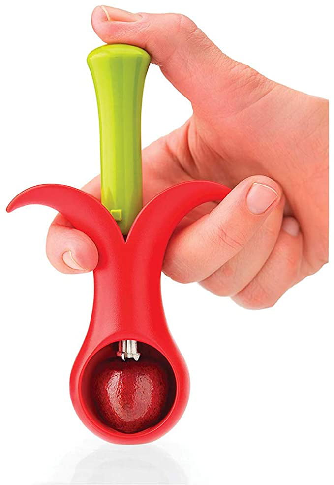 Red Portable Cherry Corer ABS Kitchen Tools Easy to Remove Cherry Pitter 