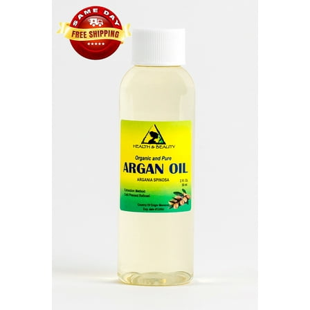 Argan Oil Refined Organic Moroccan Cold Pressed Premium Hair Oil 100% Pure 2 oz