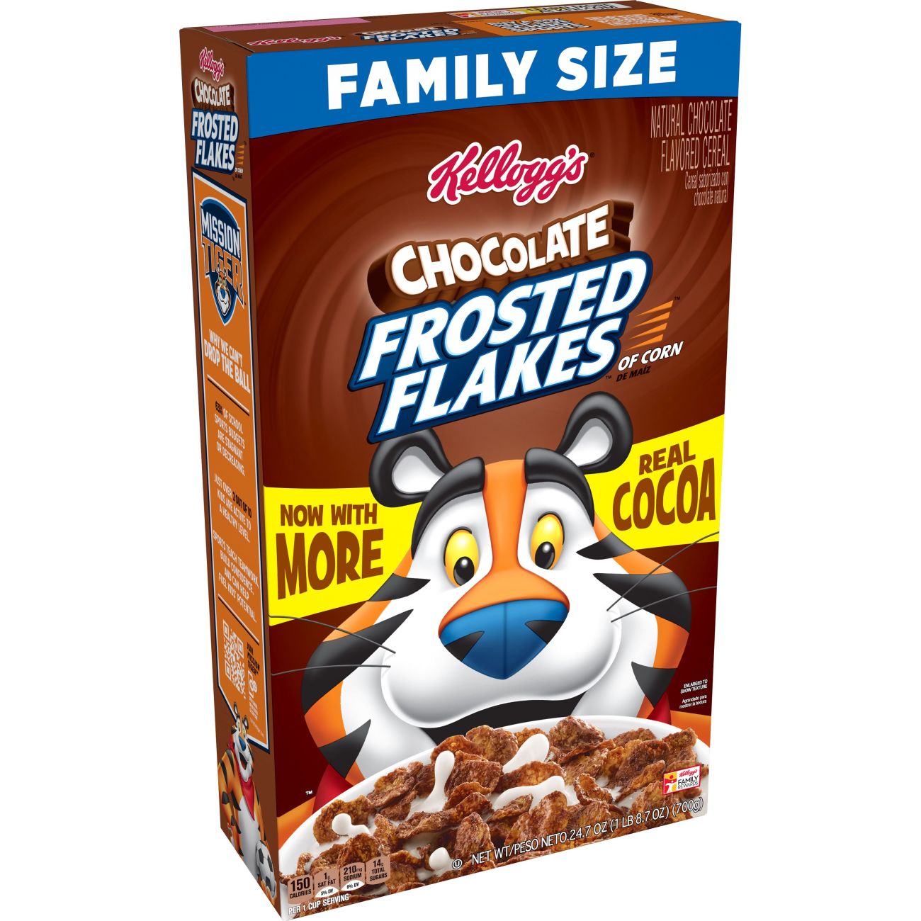 Kellogg's, Frosted Flakes, Breakfast Cereal, Chocolate, Family Size, 24