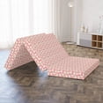 thumbnail image 4 of Floral Foldable Mattress, Vintage Flowers, 78.7" x 47.2", Pastel Pink Pale Salmon, by Ambesonne, 4 of 4