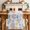White, variant on Rainbow Sunshine Table Runner 60 Inches, Rainy Cute Blue Border Bed Runner Dresser Scarves Tabletop for Indoor Outdoor Parties/Ceremony/Banquet, 13" x 60"