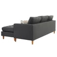 thumbnail image 4 of Poundex Furniture 2 Piece Fabric Sectional Sofa Set in Blue Gray, 4 of 9