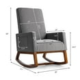 thumbnail image 3 of Giantex Rocking Chair, Living Room Padded Chair for Nursery, Home Office & School Use, Gray, 3 of 6