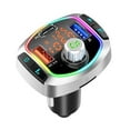 thumbnail image 7 of Bluetooth 5.3 FM Transmitter for Car, Radio Transmitter for Car, QC18W & PD30W Fast Charging, Dual Screen Display, 7 Color LED Backlit Lights, Voice Assistant, Hands-Free Calling,Auto Memory Function, 7 of 7