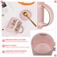 thumbnail image 3 of Taza Biching de cerámica rosa para beber, 14 onzas, con forma de gato y mamá, 3 of 7
