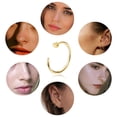 thumbnail image 2 of 4pcs Fashion Simple False Nose Ring Electroplated Jewelry Stainless Steel Nose Pin, 2 of 5