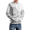 thumbnail image 2 of POBUDS Hoodie, Regular Fit Sporty Pullover Hooded Sweatshirt for Men Women Cinque Terre Italy Town XL, 2 of 6