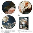 thumbnail image 3 of Designart "Pink Floral Rococo Pottery" Geometric Framed Wall Art - Bohemian Pink Boho Pottery Living Room Framed Canvas Art, 3 of 6