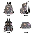 thumbnail image 4 of FORMRS Mini Backpack Purse for Women Quilted Travel Daypack Casual Shoulder Bag, Neon Llamas Pattern, 4 of 7