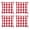 Red and White, variant on PurpleEssences Pack of 4 Decorative Throw Pillowcase Buffalo Checked Cushion Case for Sofa Car Bedroom - 18x18 Inch - Red and White