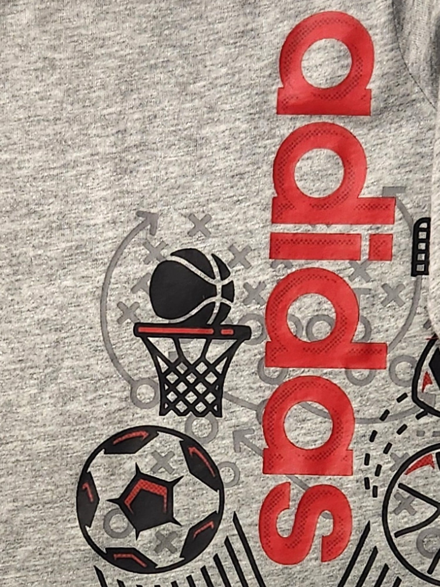 Adidas Infant Boys Soccer & Basketball Gray Long Sleeve T-Shirt Tee 3 Months