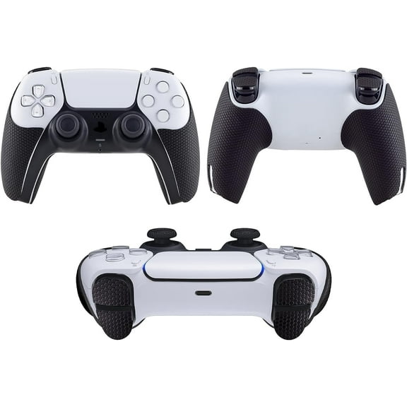 PlayVital Anti-Skid Sweat-Absorbent Controller Grip for PS5, Professional Textured Soft Rubber Pads Handle Grips for PS5 Controller with Shoulder Button Trigger Stickers - Armored Edition