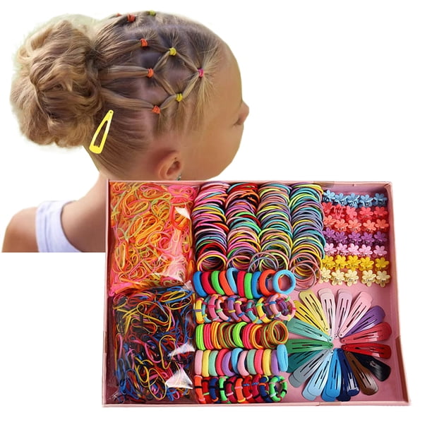 Girls Hair Clip Hair Tie Set Candy Color Headdress Hairpin Rubber