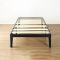 thumbnail image 5 of Mellow Naturalista Classic 16" Solid Wood Platform Bed with Wooden Slats, Black, Twin, 5 of 11