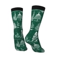 thumbnail image 5 of Uemuo Christmas Trees Pattern Women's Crew Socks, Soft Durable Breathable Moisture-Wicking with Odor Control Cotton socks, 5 of 9