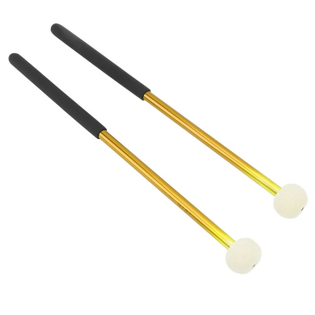 Mazo De Tambor De Fieltro De Lana, 2 Uds., 39,7 Cm, Caja, Palo De Timbales, Mango De Goma, Mazo De Timbales Para Instrumento De Percusión