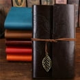 thumbnail image 2 of HLONK Leather Writing Journal Notebook Travel Writing Retro Pendants Classic Embossed Vintage Leather Notebook Creative Gift, 2 of 8